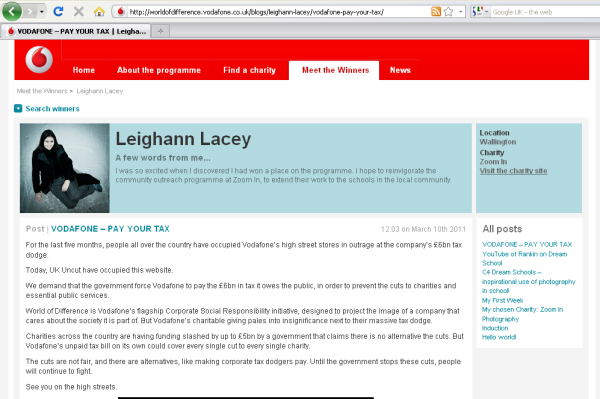 Vodafone blog screenshot 2