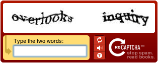 Example of a CAPTCHA Example of a CAPTCHA