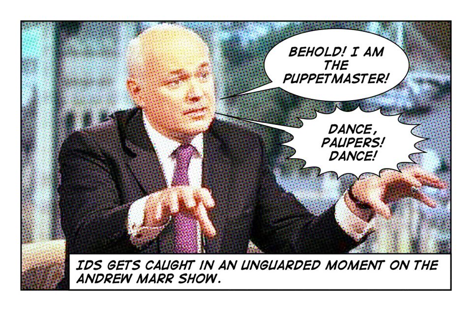 Iain Duncan Smith slips up: “She was paid jobseeker’s allowance to do this”