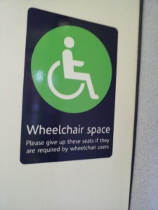 Sign: Wheelchair Space