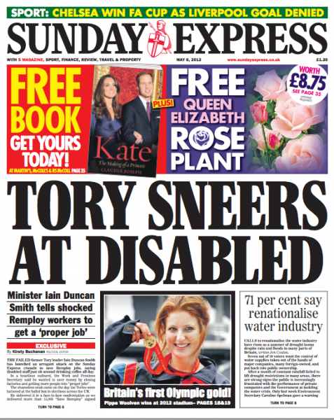 Sunday Express cover 6/5/12