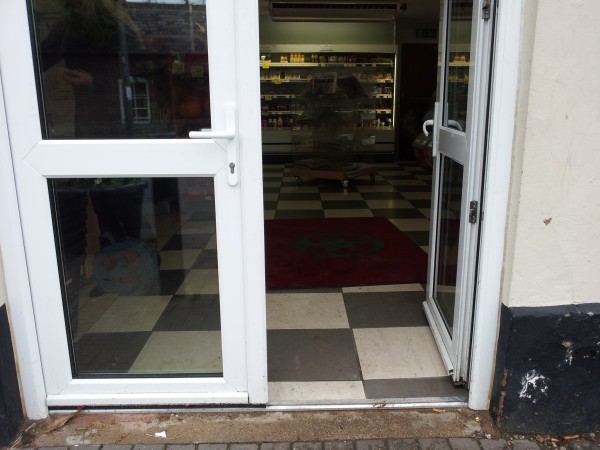 The front door at Spar in Badsey