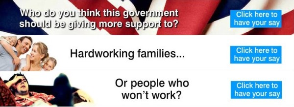 Tory scrounger ad