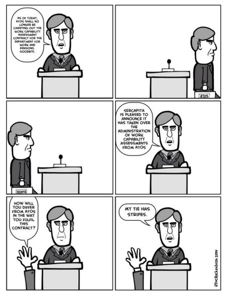 How will you differ from Atos? My tie has stripes! Cartoon by @DocHackenbush